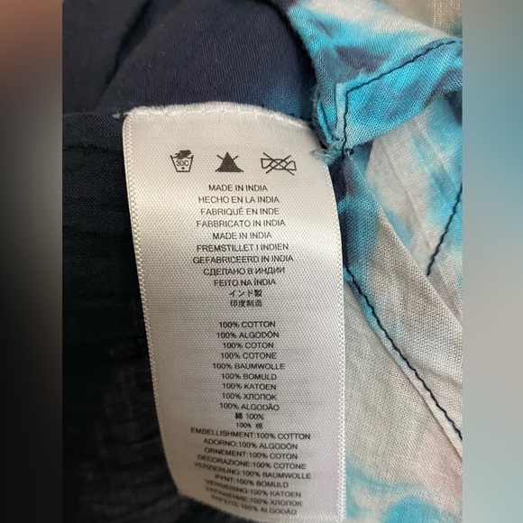 Michael Michael Kors Red, White, Navy Tie Dye Tunic Size XS - Picture 6 of 8